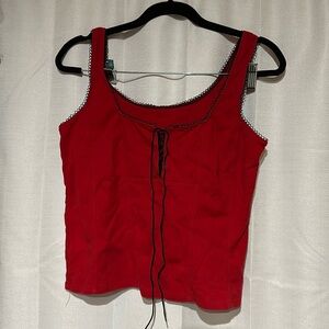 Vintage red and black top